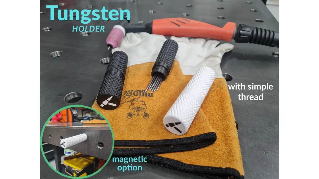 Hộp đựng/giá giữ điện cực tungsten (TIG) – Tungsten electrode holder / storage box - Image 1