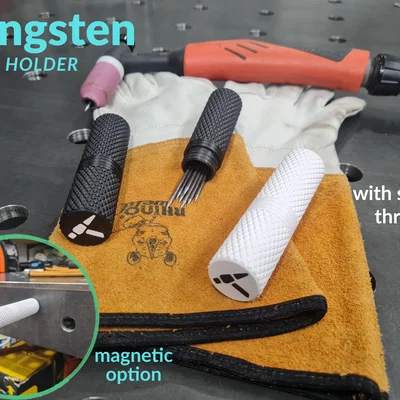 Hộp đựng/giá giữ điện cực tungsten (TIG) – Tungsten electrode holder / storage box