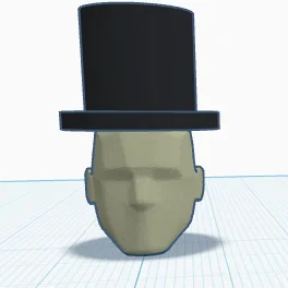 Đầu Dummy 13 kèm mũ chóp (Top Hat) độc đáo cho mô hình in 3D