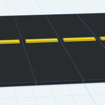 Free 3D Low Polly Passing Lane Road – Mẫu đường làn vượt low-poly 3D miễn phí