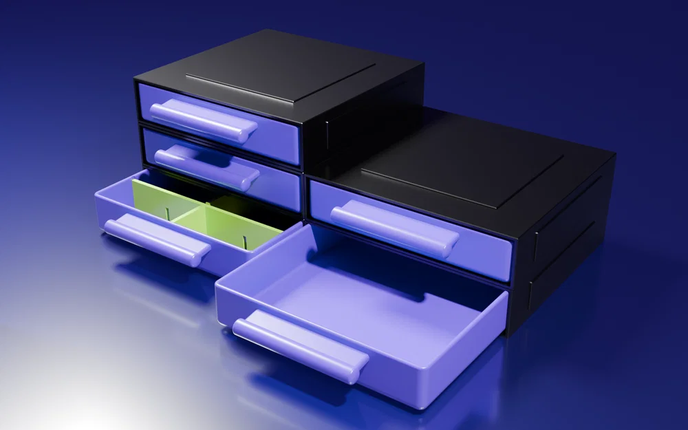 Bộ ngăn kéo để bàn xếp chồng (Stackable Desk Drawer) - Tự in 3D tại nhà - Image 1