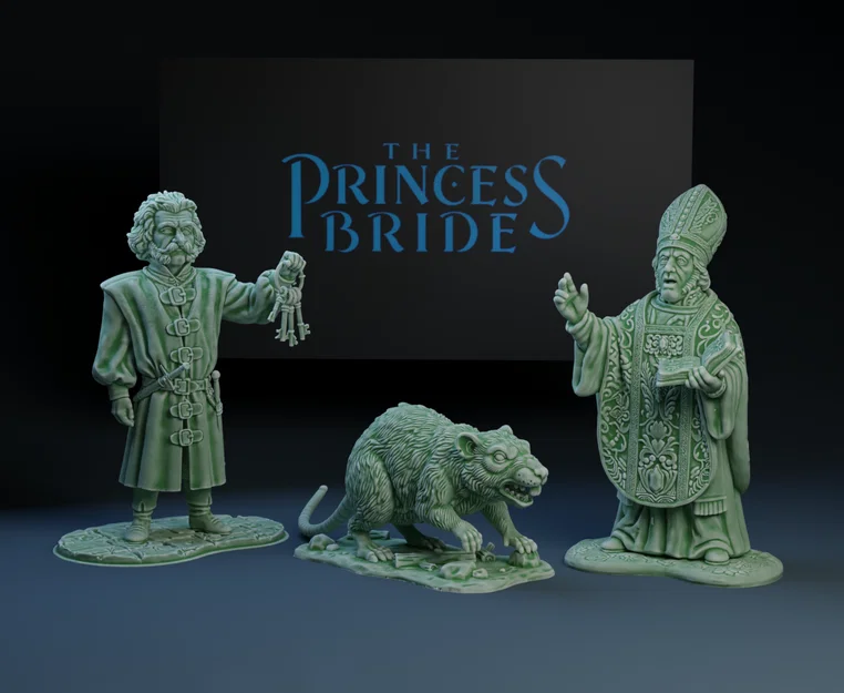Bộ mô hình in 3D nhân vật The Princess Bride (Yellin, ROUS, Clergyman) - Image 1