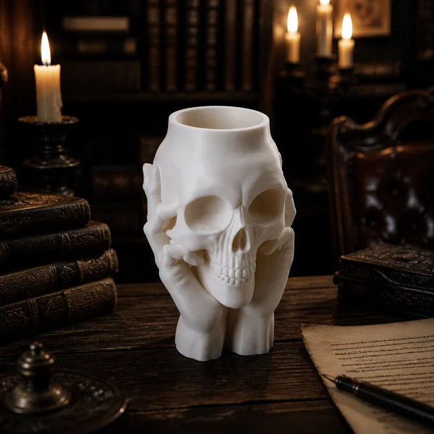 Bình Hoa Đầu Lâu Bàn Tay Ma (Ghost Hands Skull Vase) - Image 1