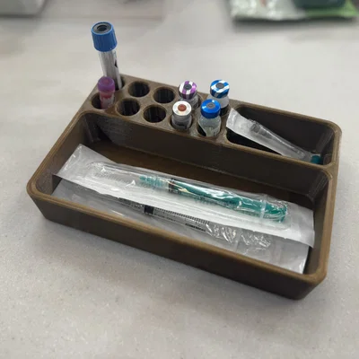 Khay thú y đựng vaccine, lọ, ống và dụng cụ