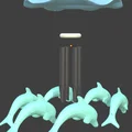 Mô hình chuông gió hình cá heo Dolphin Wind Chime in 3D - Thumbnail 1