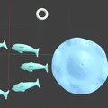 Mô hình chuông gió hình cá heo Dolphin Wind Chime in 3D - Thumbnail 2