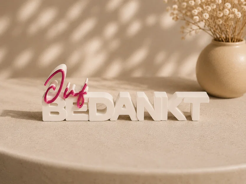 Juf Bedankt – Bảng Chữ 3D Cảm Ơn Cô Giáo - Image 1