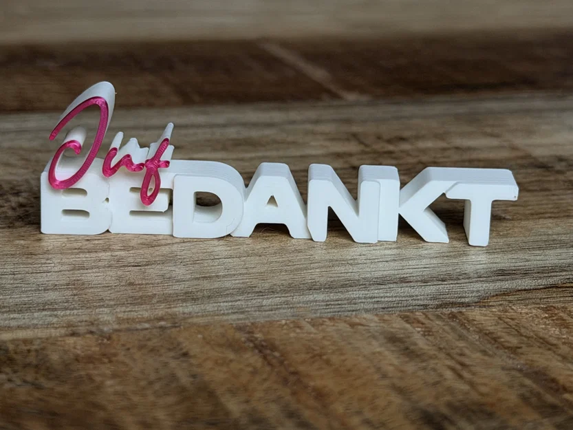 Juf Bedankt – Bảng Chữ 3D Cảm Ơn Cô Giáo - Image 3