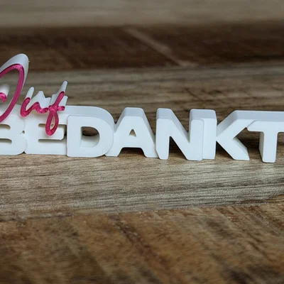 Juf Bedankt – Bảng Chữ 3D Cảm Ơn Cô Giáo