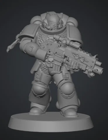 Mô hình in 3D chiến binh không gian Primaris Marine phong cách Warhammer - Image 1