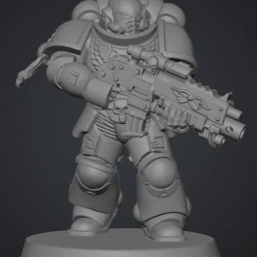 Mô hình in 3D chiến binh không gian Primaris Marine phong cách Warhammer