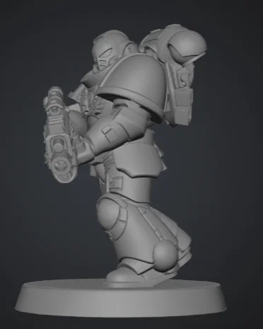 Mô hình in 3D chiến binh không gian Primaris Marine phong cách Warhammer - Image 2
