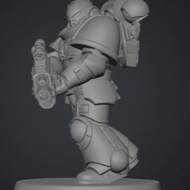 Mô hình in 3D chiến binh không gian Primaris Marine phong cách Warhammer