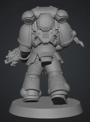 Mô hình in 3D chiến binh không gian Primaris Marine phong cách Warhammer - Image 3