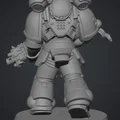 Mô hình in 3D chiến binh không gian Primaris Marine phong cách Warhammer - Thumbnail 3