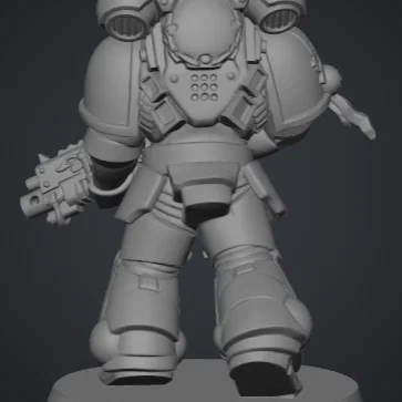 Mô hình in 3D chiến binh không gian Primaris Marine phong cách Warhammer