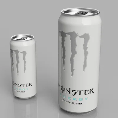 White Monster Zero Ultra – Mô hình lon tỉ lệ (có file Fusion/.stp)