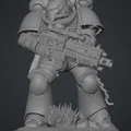 Mô hình Primaris Marine - Chiến binh Warhammer 40k in 3D chất lượng - Thumbnail 1