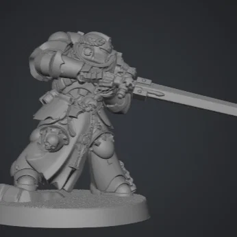 Mô hình 3D Warhammer 40k Emperors Champion cho Tabletop Gaming