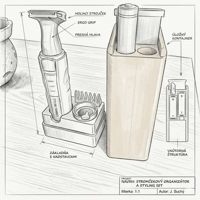 Kệ Organizer Gọn Gàng Cho Trimmer – Compact Styling Organizer & Trimmer Stand