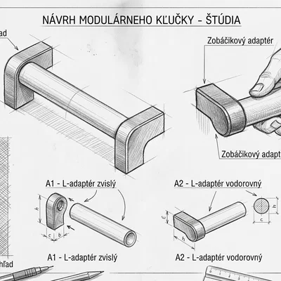 Tay nắm DIY đa năng: In 3D kết hợp ống PVC (Universal Handle Hybrid)