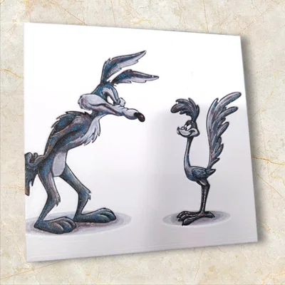 Tranh tường Hueforge Wile E. Coyote & Road Runner – Looney Tunes HF Print