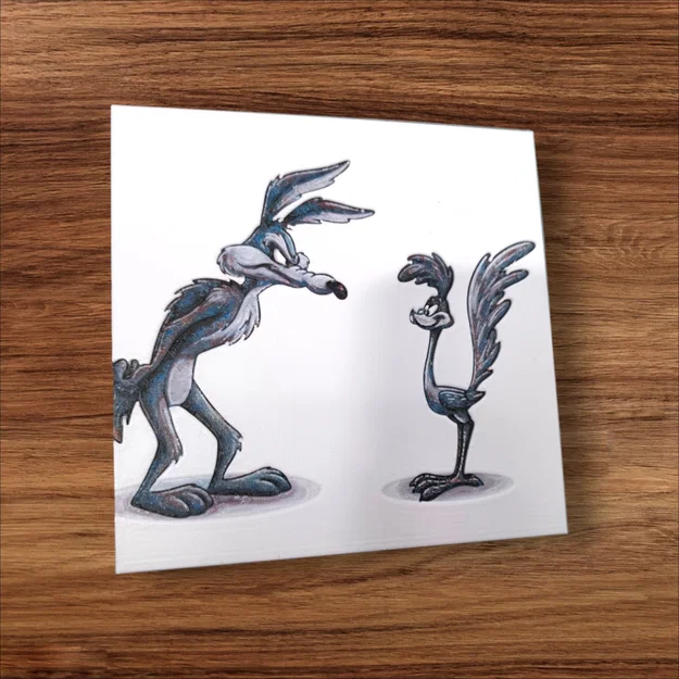 Tranh tường Hueforge Wile E. Coyote & Road Runner – Looney Tunes HF Print - Image 3