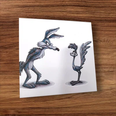Tranh tường Hueforge Wile E. Coyote & Road Runner – Looney Tunes HF Print