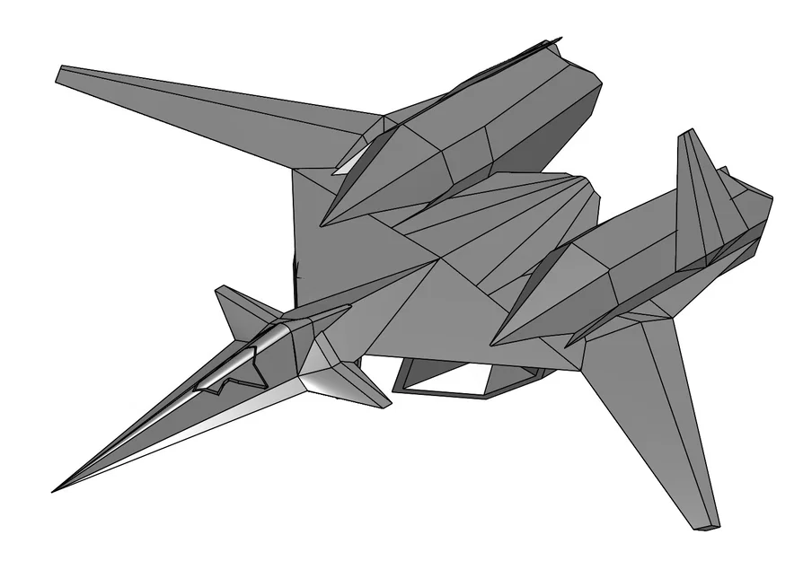 Mô hình 3D máy bay ADF-11 Falken từ Ace Combat 7 - Image 6