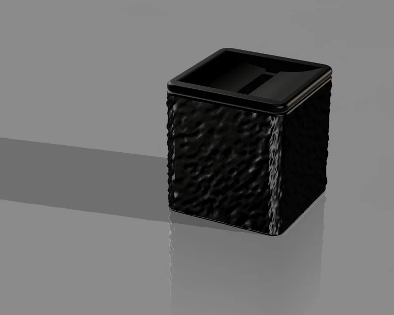 Hộp vuông tối giản / Gạt tàn vape – vân stone - Image 1