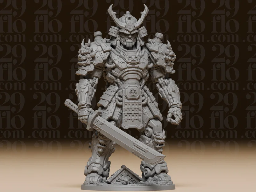 #188 Tượng Cyberpunk Mecha Samurai - Chiến Binh Tương Lai - Image 1