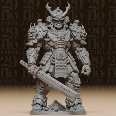 #188 Tượng Cyberpunk Mecha Samurai - Chiến Binh Tương Lai
