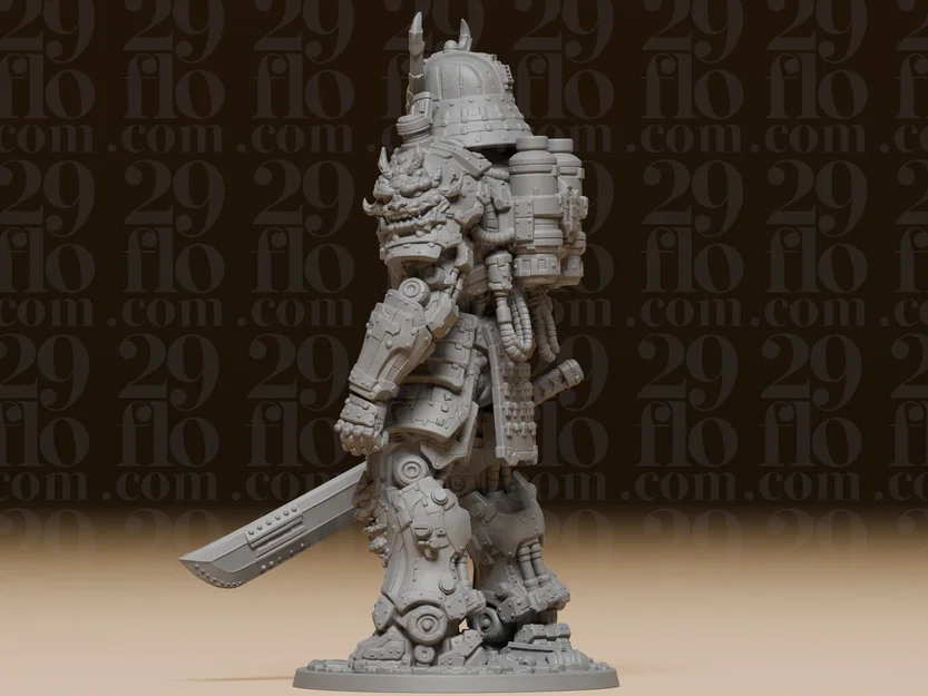 #188 Tượng Cyberpunk Mecha Samurai - Chiến Binh Tương Lai - Image 3