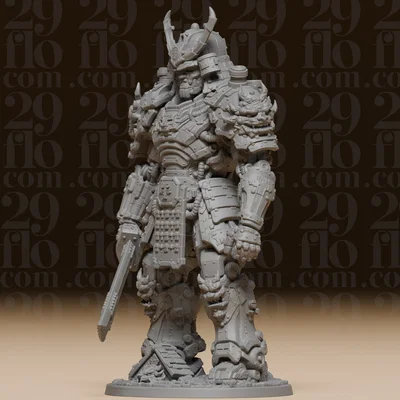#188 Tượng Cyberpunk Mecha Samurai - Chiến Binh Tương Lai