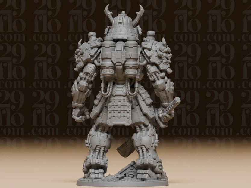 #188 Tượng Cyberpunk Mecha Samurai - Chiến Binh Tương Lai - Image 5