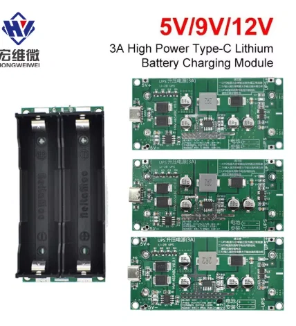 Vỏ case cho UPS 18650 3A 15W Type C + booster MT3608 - Image 4