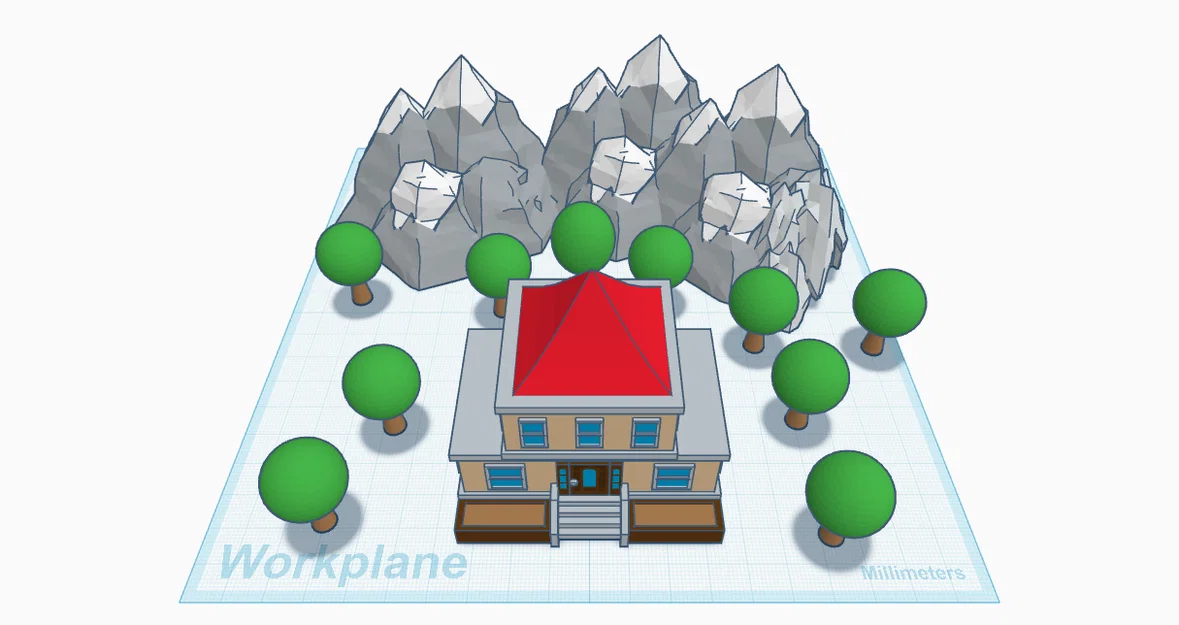Mô hình 3D ngôi nhà có cảnh quan thiên nhiên tuyệt đẹp - Image 1