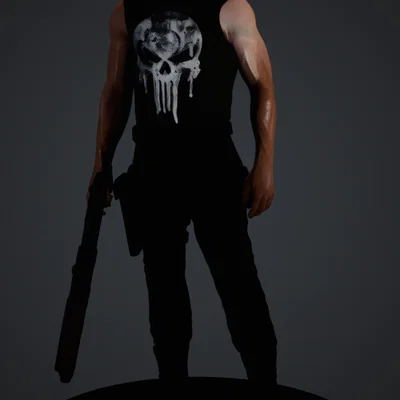 Mô hình 3D The Punisher 2004 - Thomas Jane sắc nét cho tín đồ Marvel