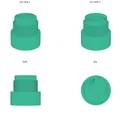 Adapter Micro 1/4-20 sang 5/8-27 (ren modeled) - Thumbnail 1