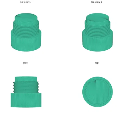 Adapter Micro 1/4-20 sang 5/8-27 (ren modeled)