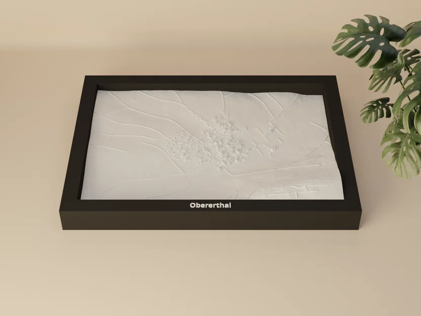 Obererthal, Đức - Bản thu nhỏ 3D địa hình - Image 1