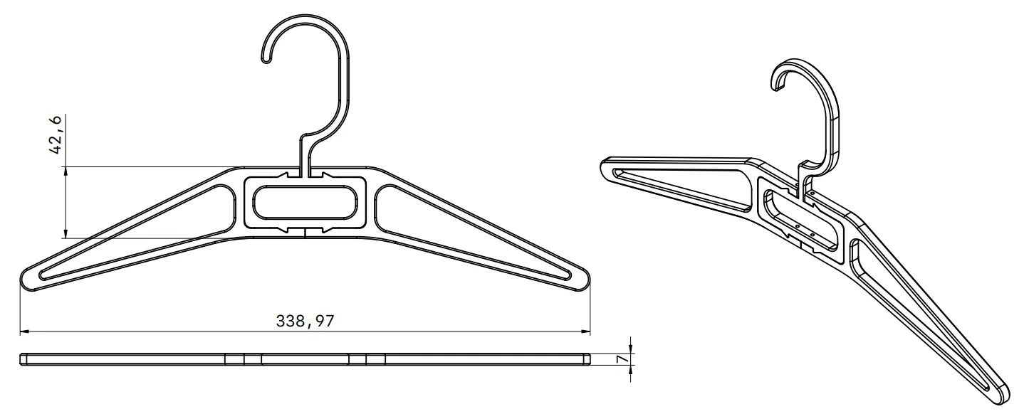 Móc Treo Quần Áo (Cloth Hanger) In 3D - Lắp Ráp 3 Phần - Image 6