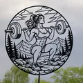 Tranh treo tường 2D Strong Fitness Girl - Hình ảnh nữ vận động viên mạnh mẽ - Thumbnail 2
