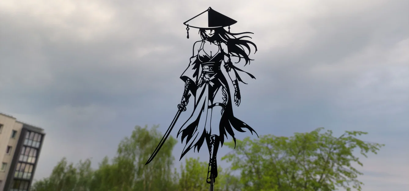 Tranh treo tường 2D Samurai Girl Warrior - Image 2