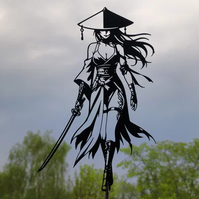 Tranh treo tường 2D Samurai Girl Warrior