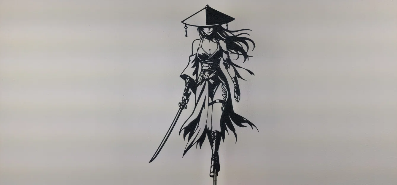 Tranh treo tường 2D Samurai Girl Warrior - Image 3