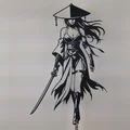 Tranh treo tường 2D Samurai Girl Warrior - Thumbnail 3