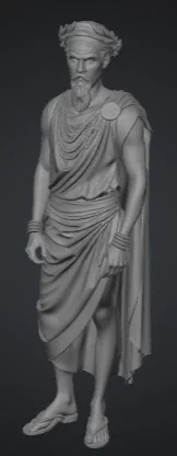 Mô hình 3D Diễn viên Hy Lạp Cổ đại (Ancient Greek Actor) - Chi tiết cao - Image 1