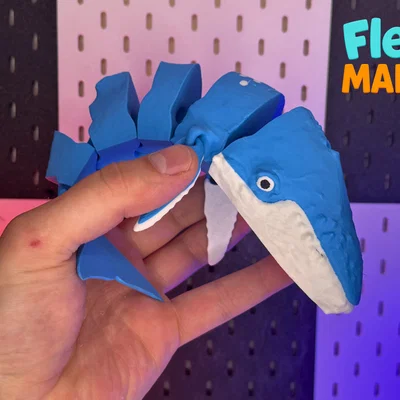 Flexi Whale Timmy - Cá voi Print-in-Place – Không cần Support