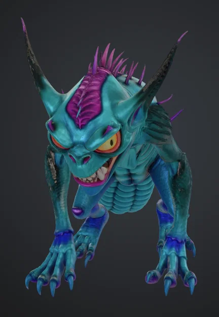 Mô hình quái vật có đuôi Monster mit schwanz độc đáo cho in 3D - Image 1